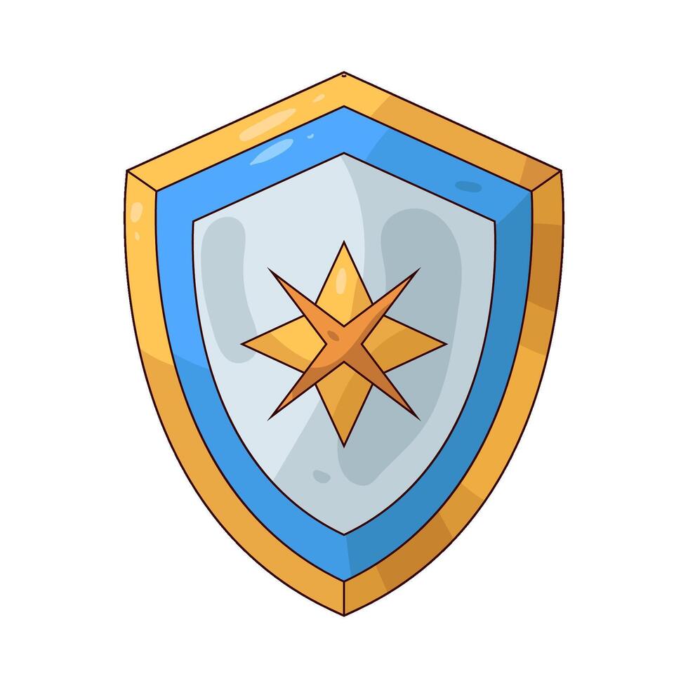 illustration of golden shield vector