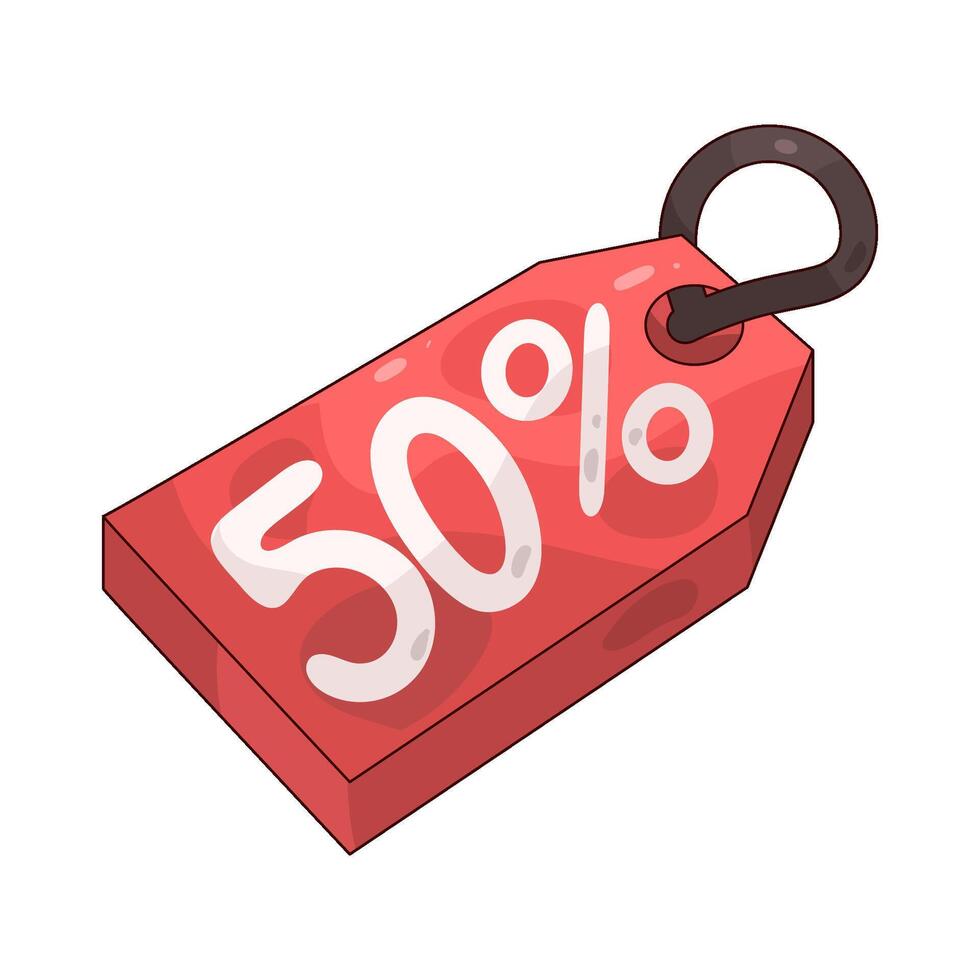 discount 50 percent tag vector