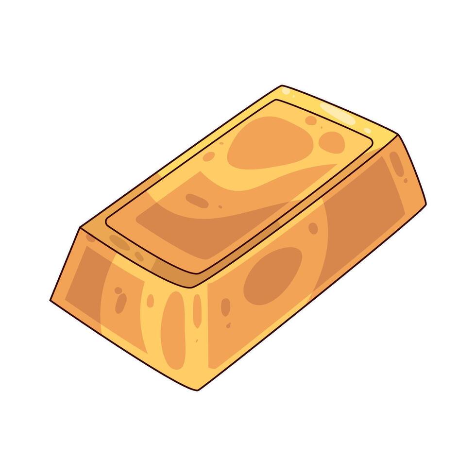 illustration of shiny gold bar vector