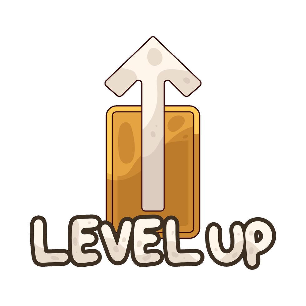 level up illustration vector