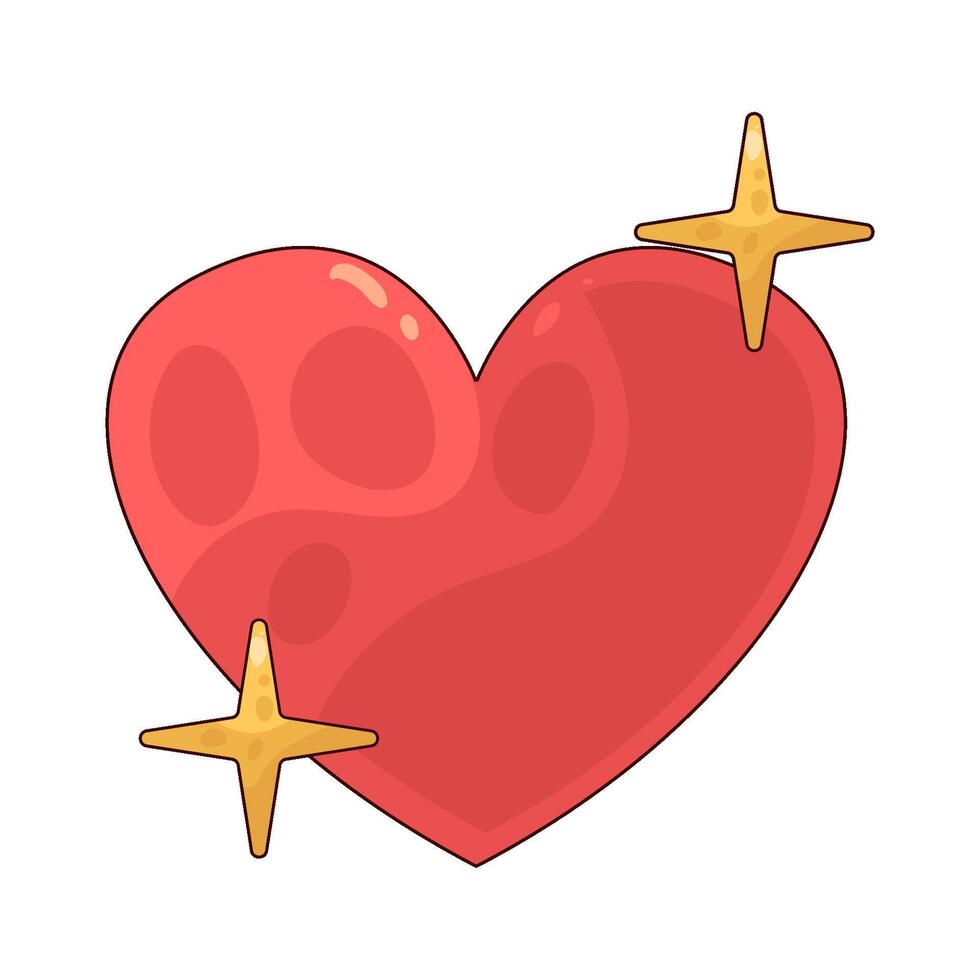 shiny heart illustration vector