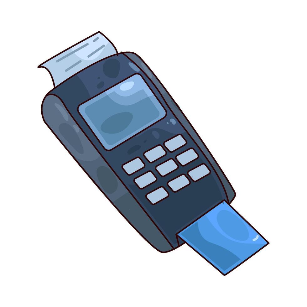 credit card machine vector