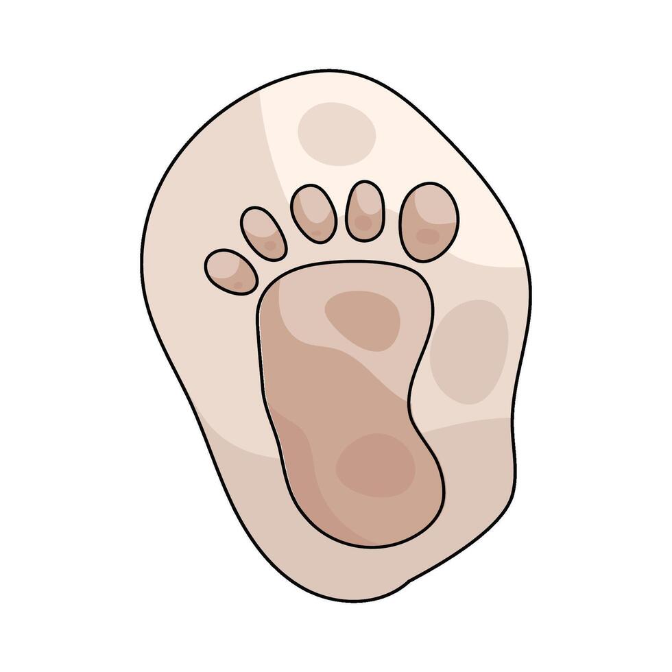 baby footprint illustration vector