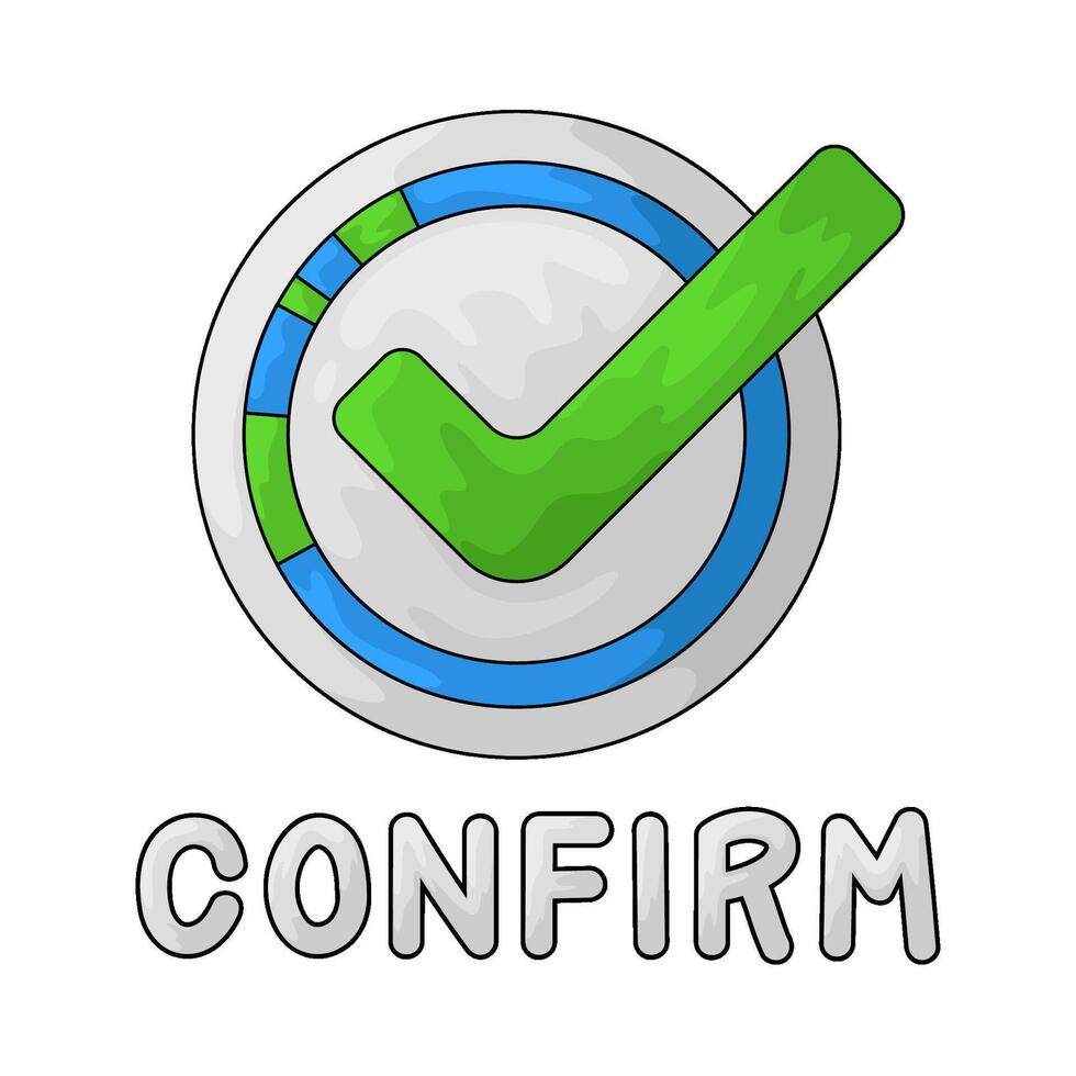 confirm tick illustration vector