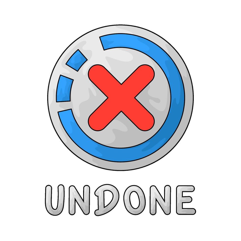 illustration of undone vector