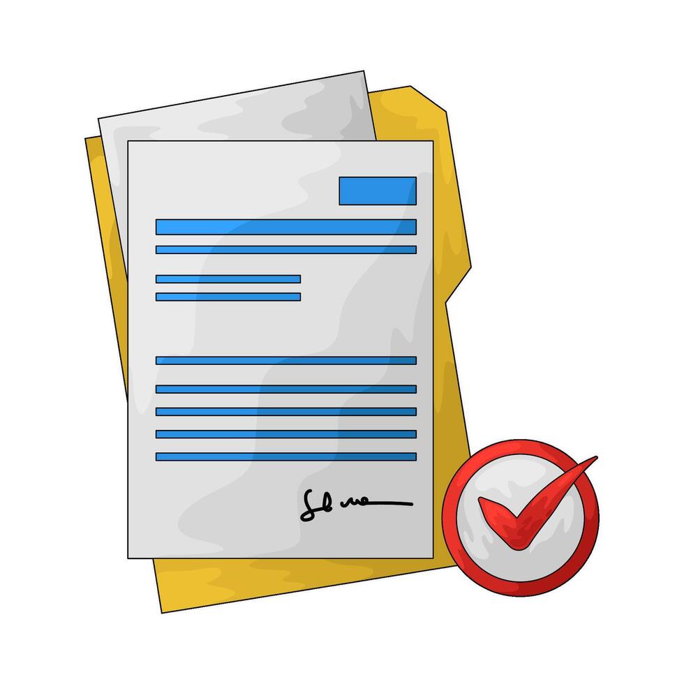 illustration of Approved document vector