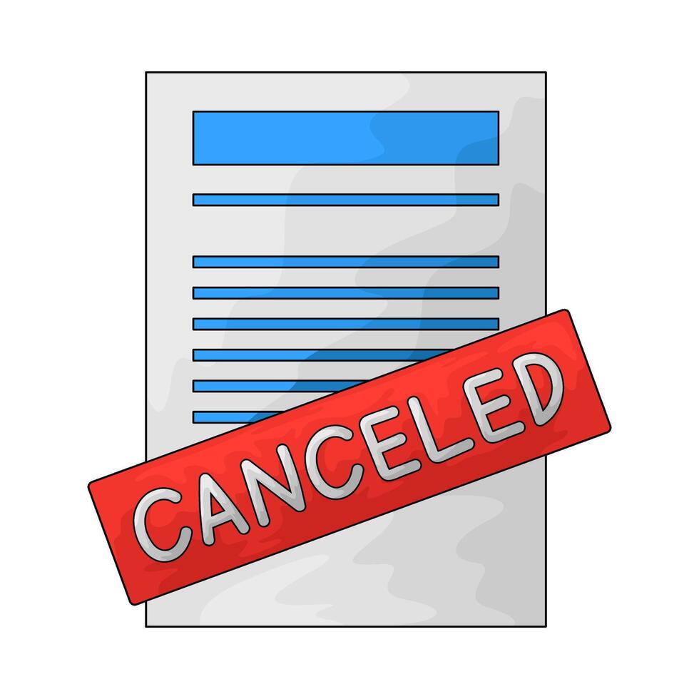 canceled file illustration vector