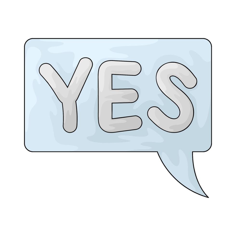 illustration of yes vector
