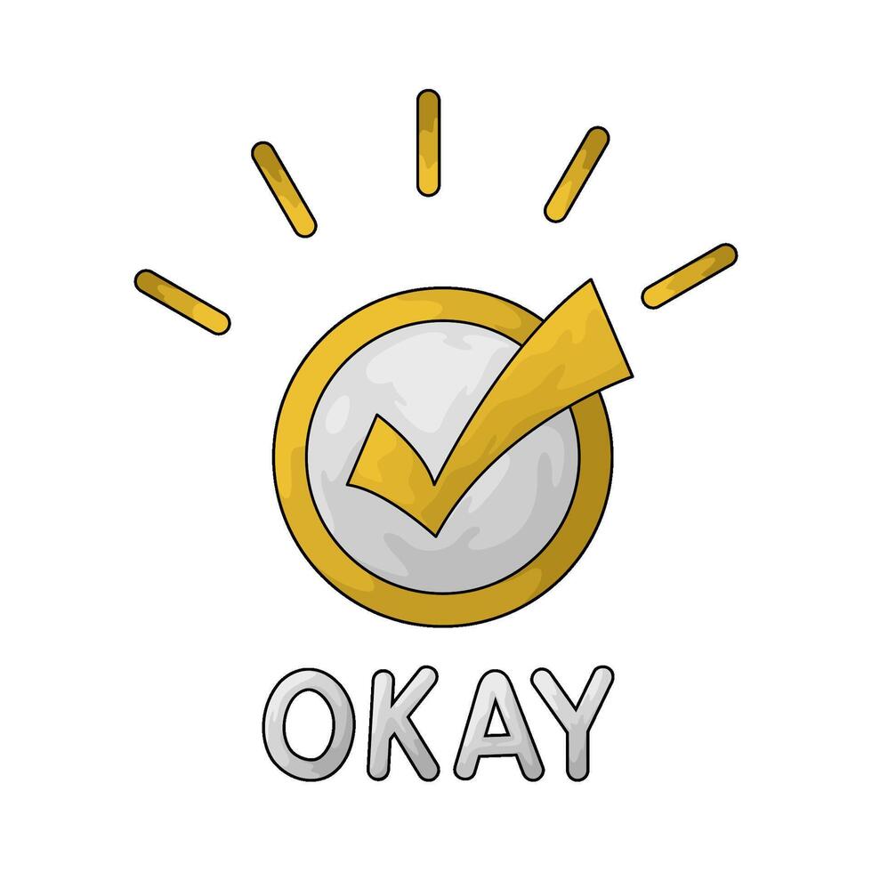 illustration of okay tick vector