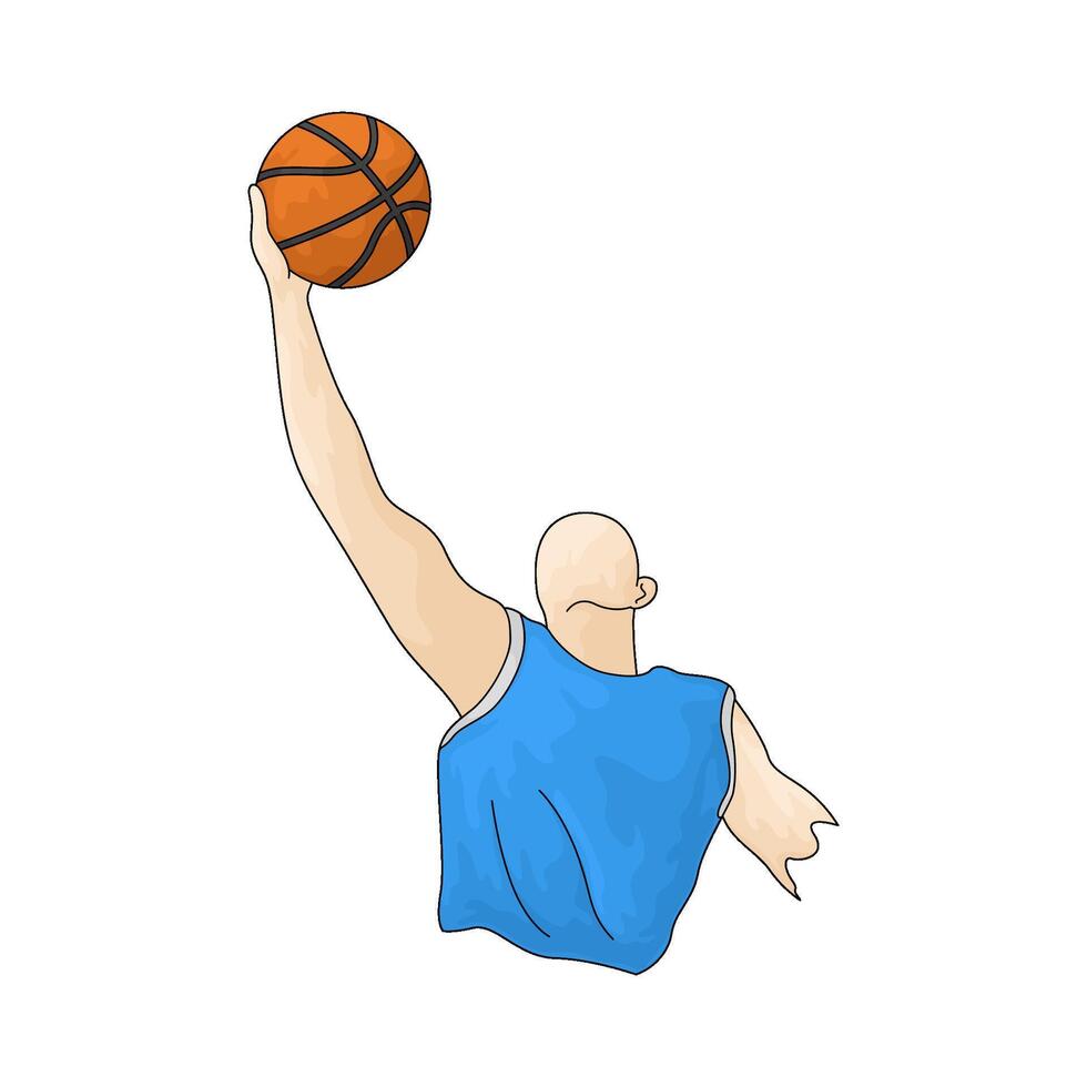 Basketball players illustration vector