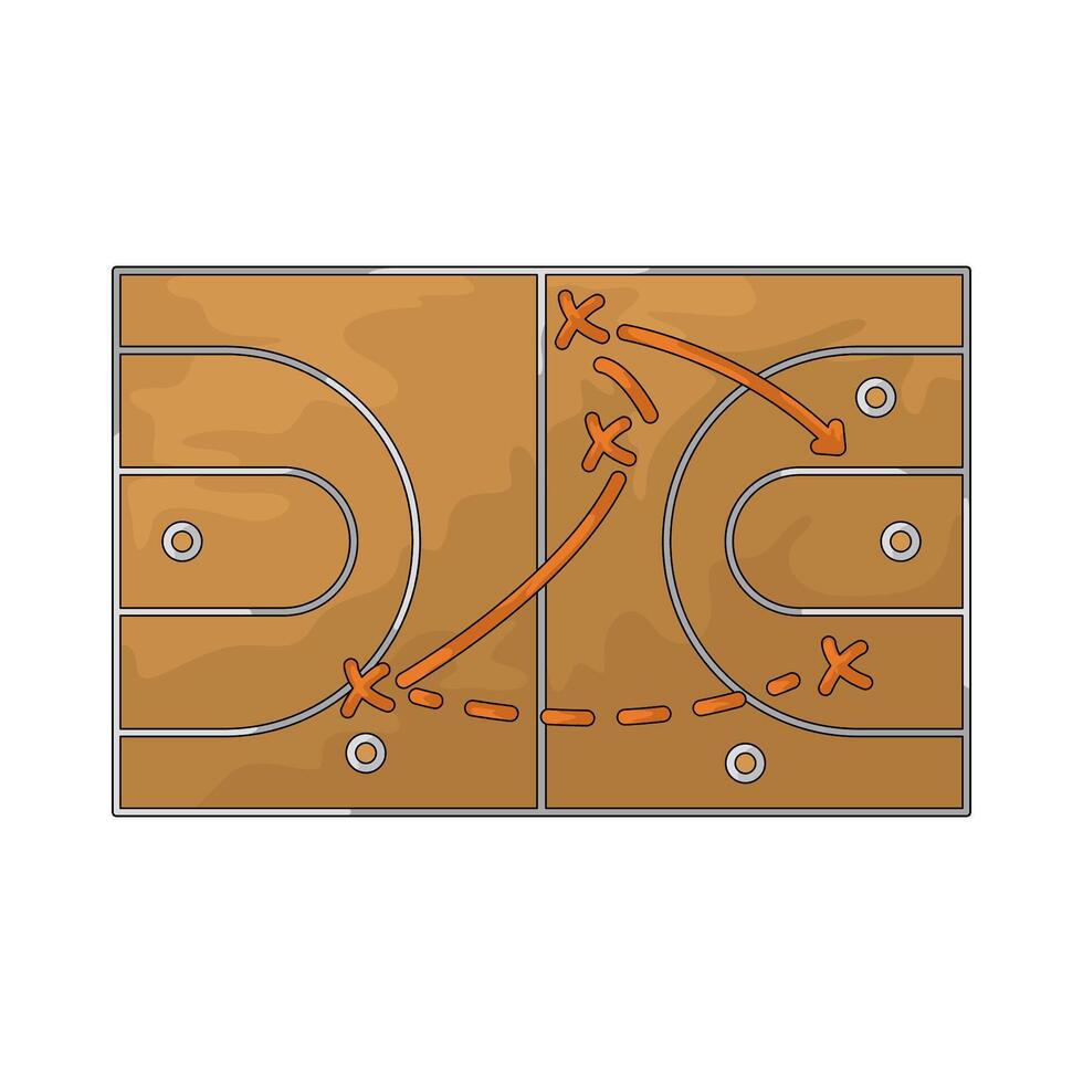 a Basketball court vector