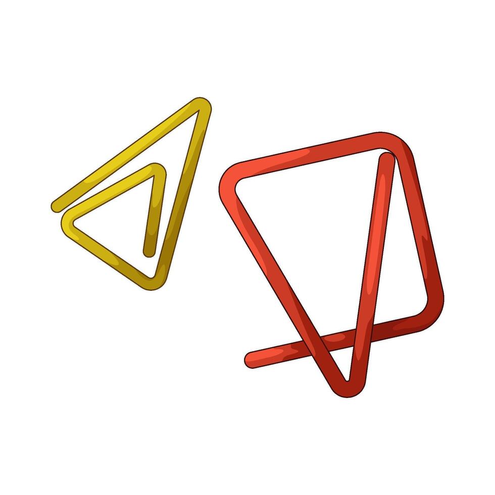 two paperclips illustration vector