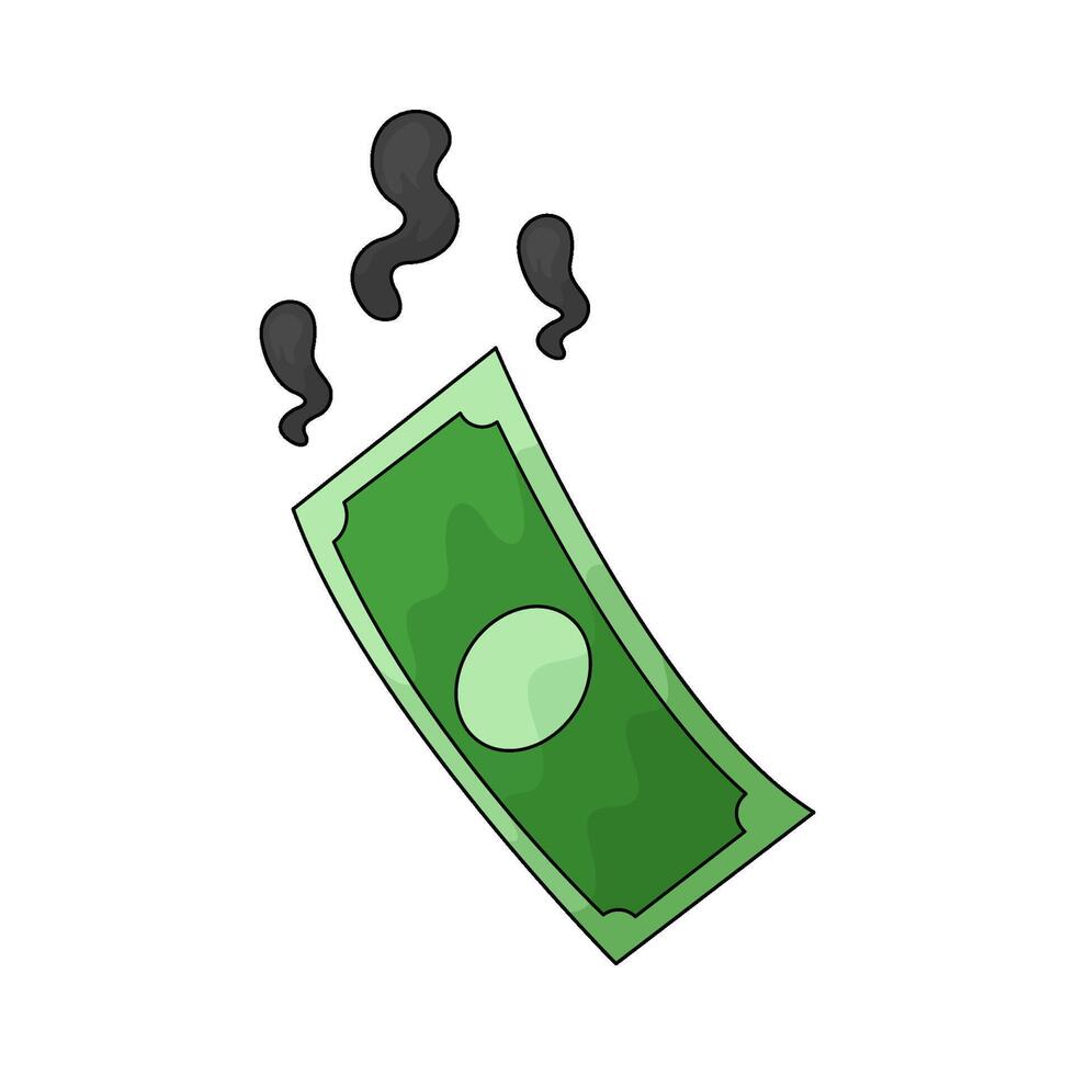 Corruption money smokes vector