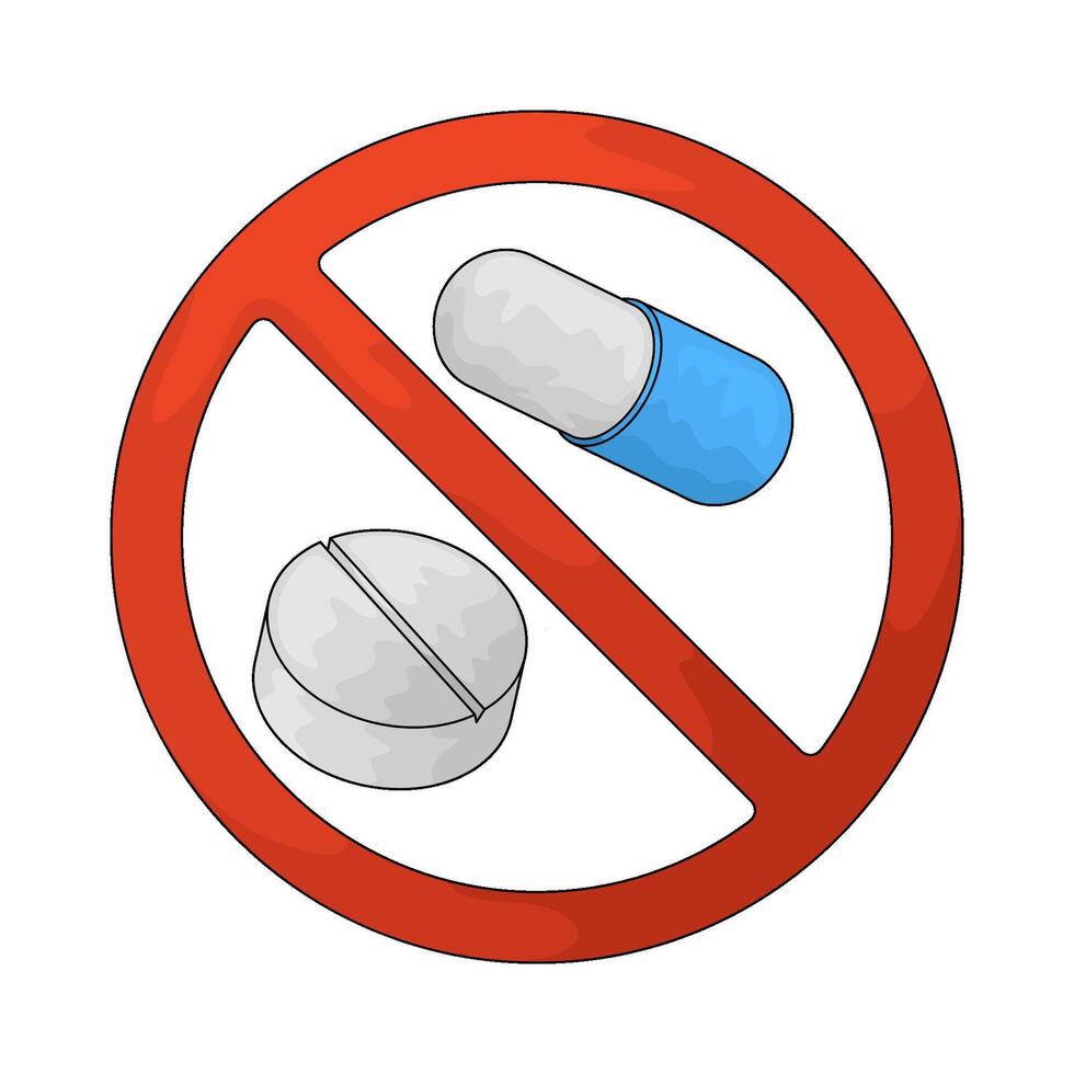 no pill illustration vector