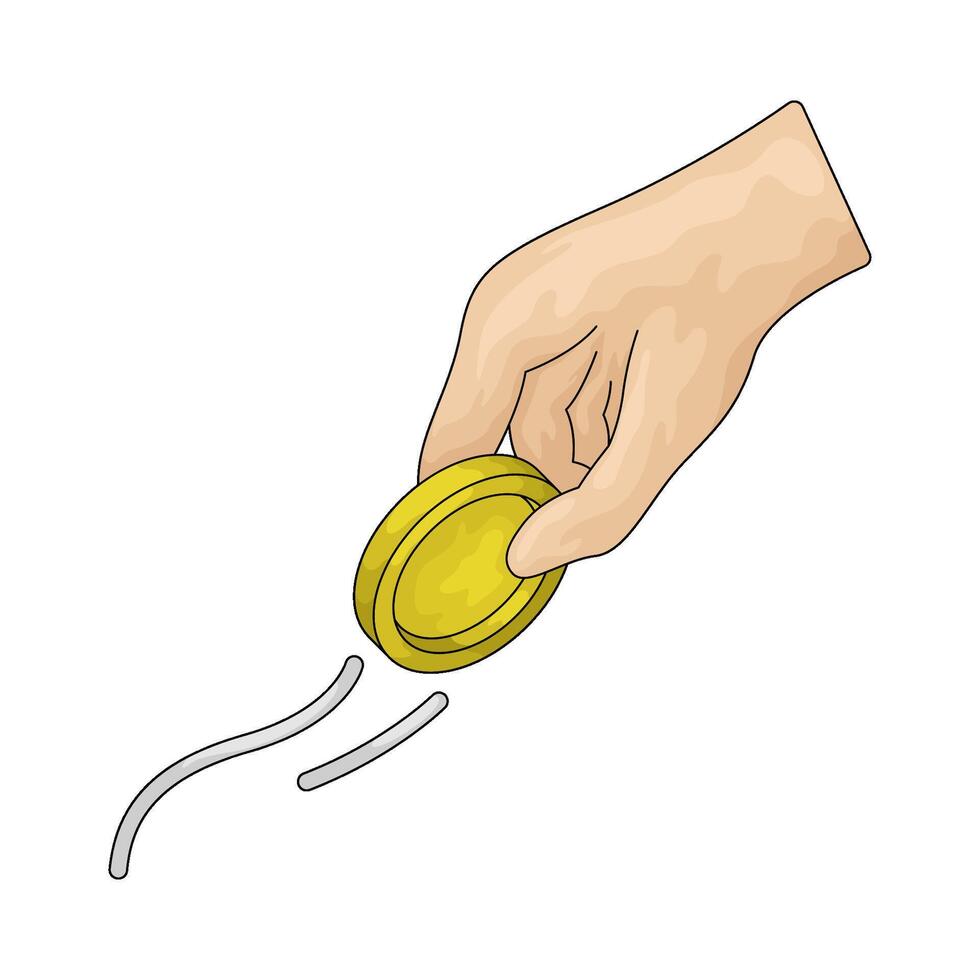 hand holding coins vector