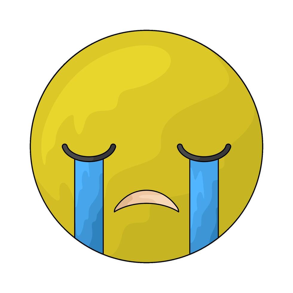 crying face emoji vector