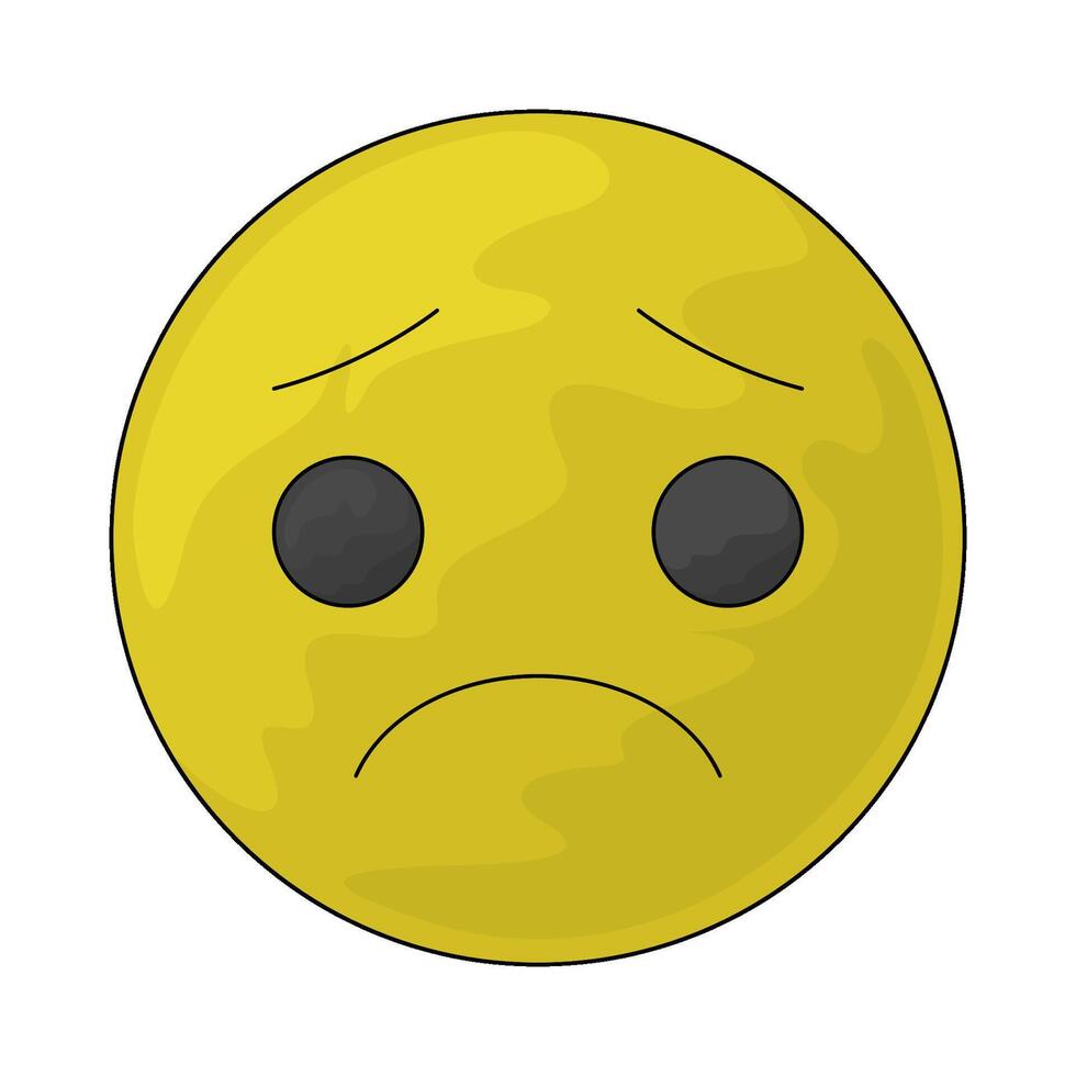 sad face emoji vector
