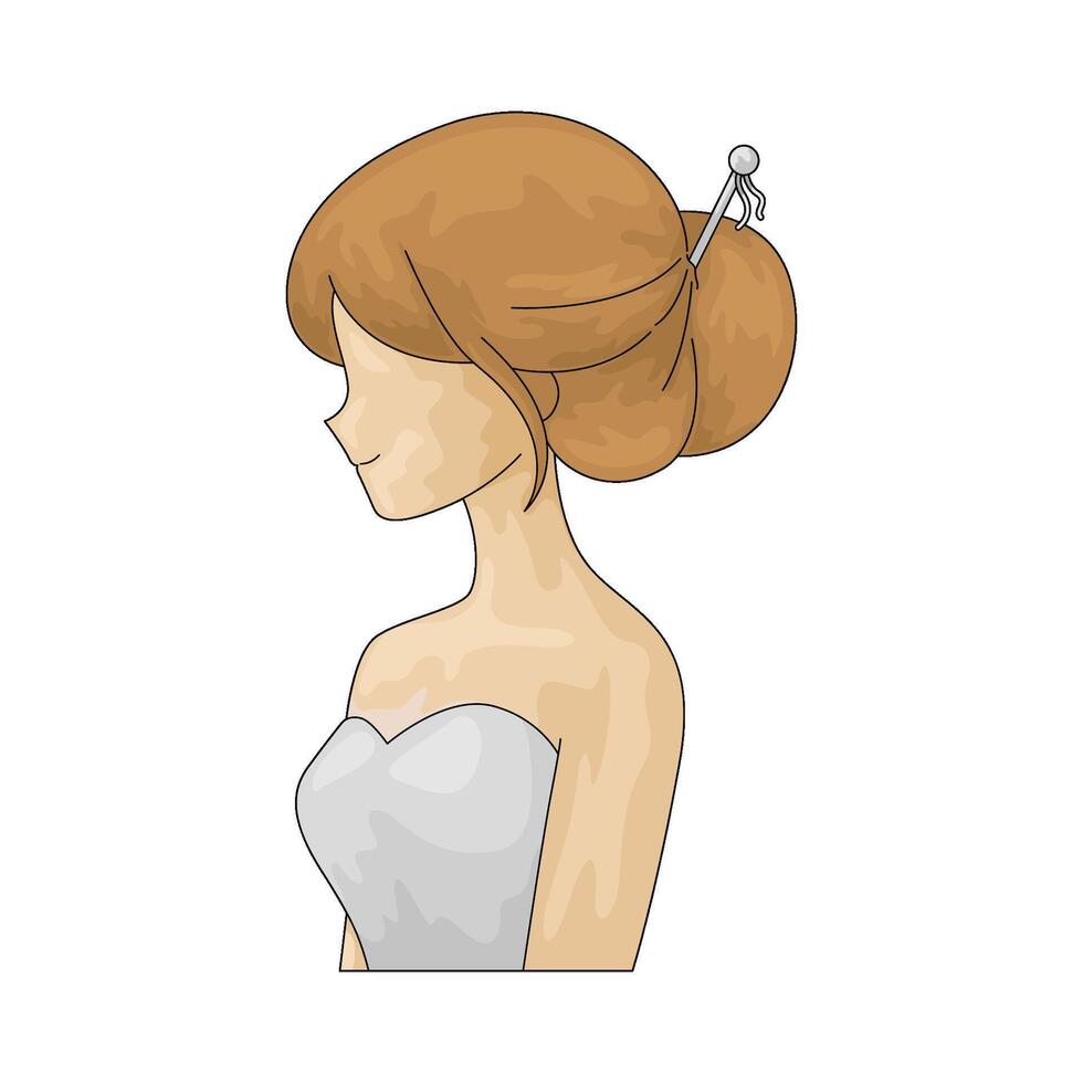 beautiful bride illustration vector