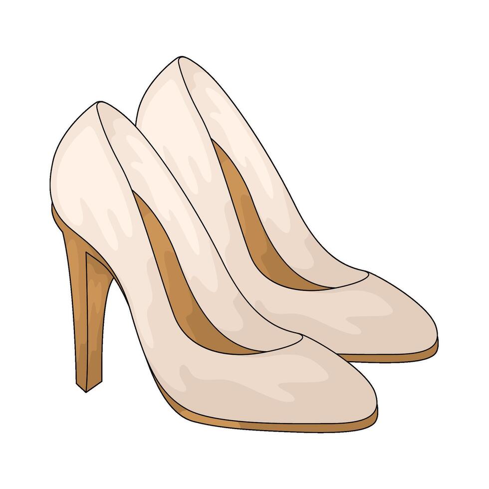 bride high heels vector