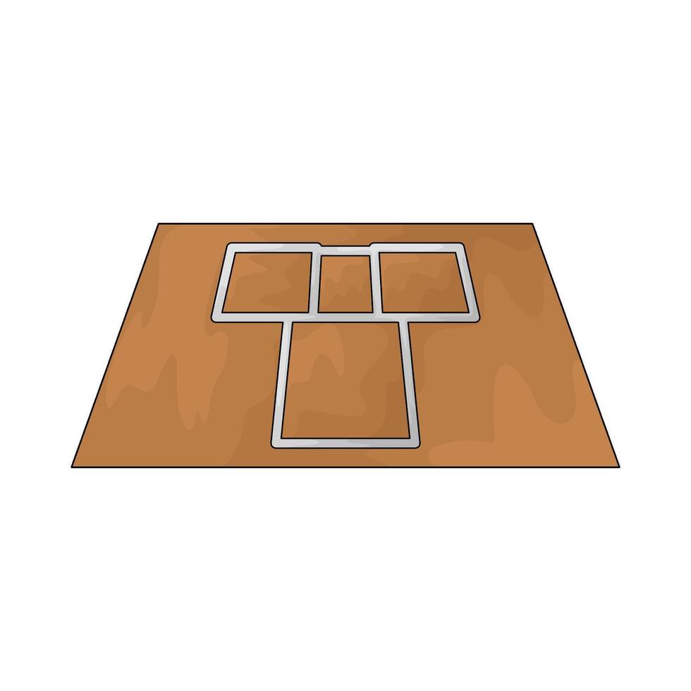 Baseball field illustration vector