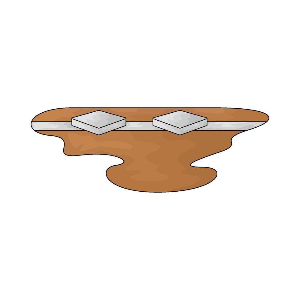 illustration of Baseball field area vector
