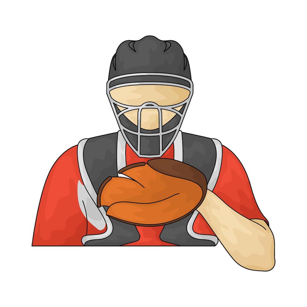baseball pitcher illustration vector