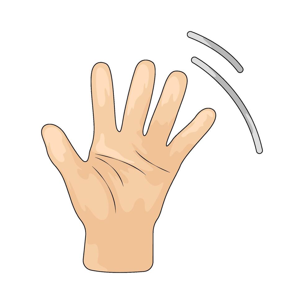 waving hands illustration vector