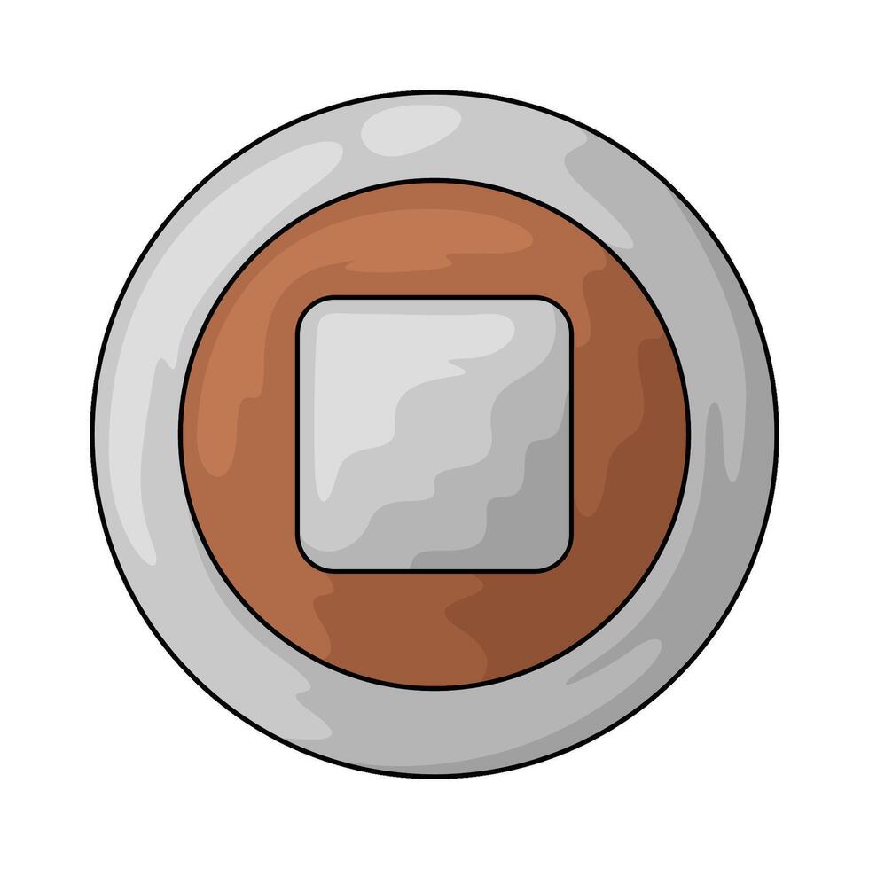 Podcast stop button vector