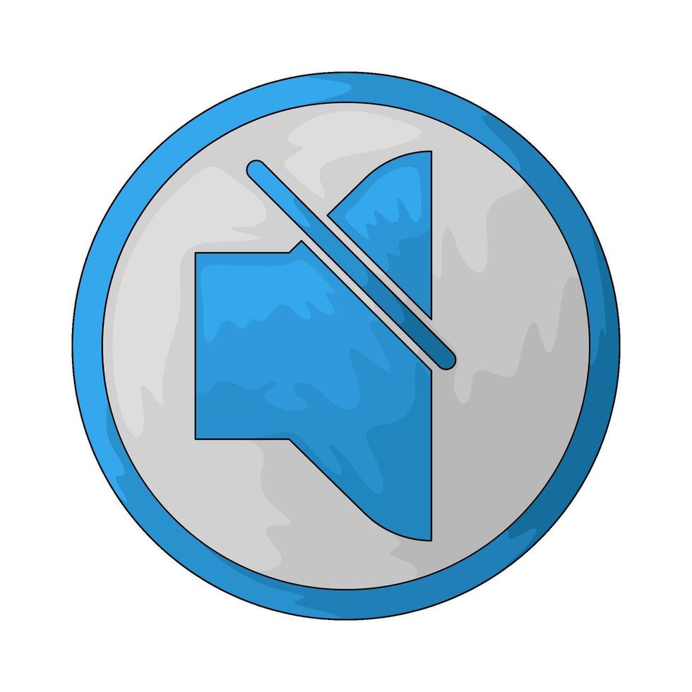Podcast mute button vector