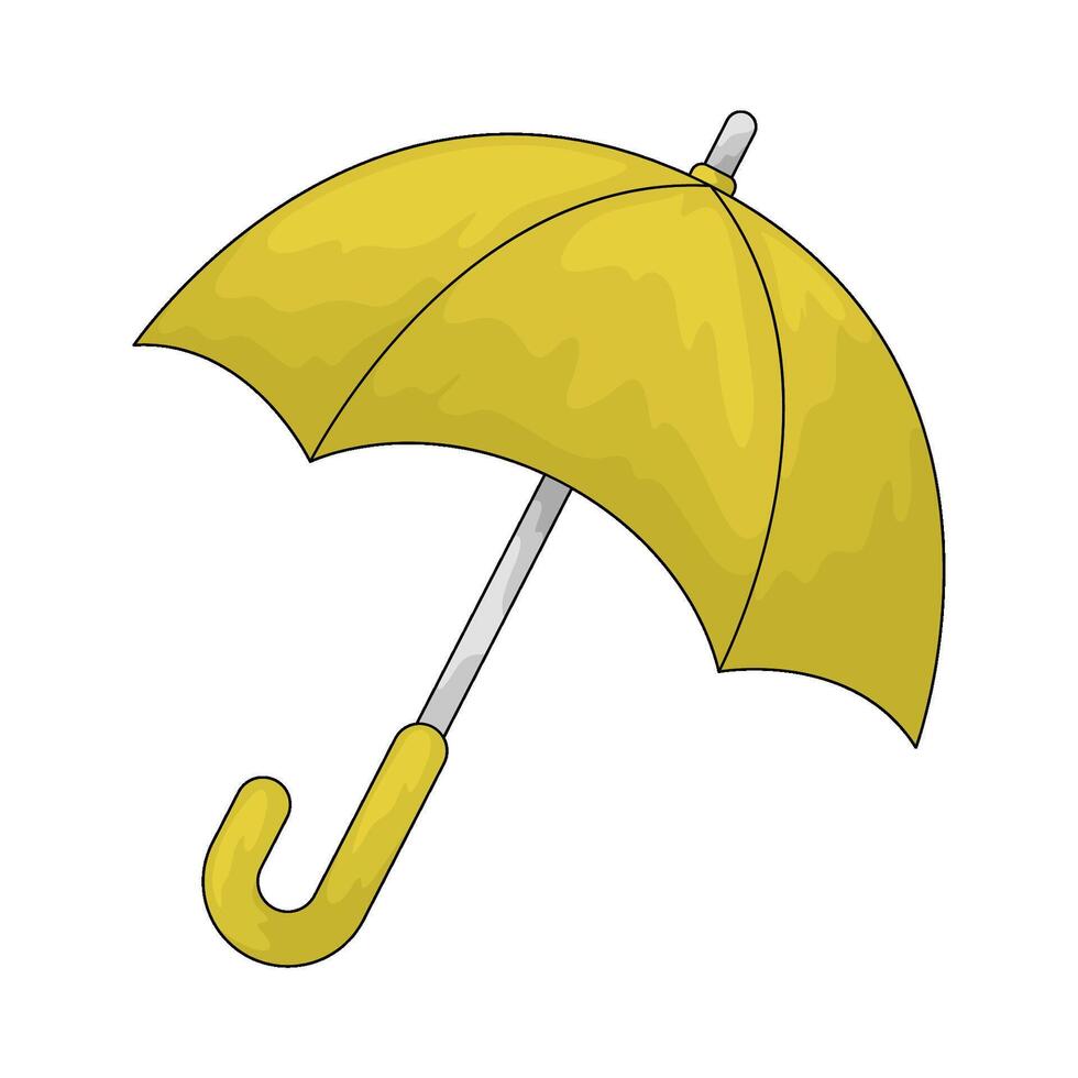 yellow umbrella illustration vector