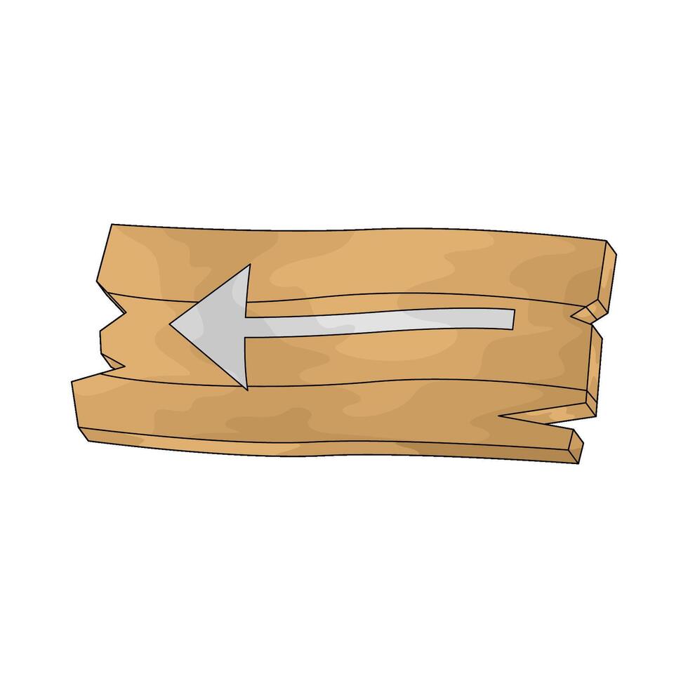 illustration of a wood road sign vector