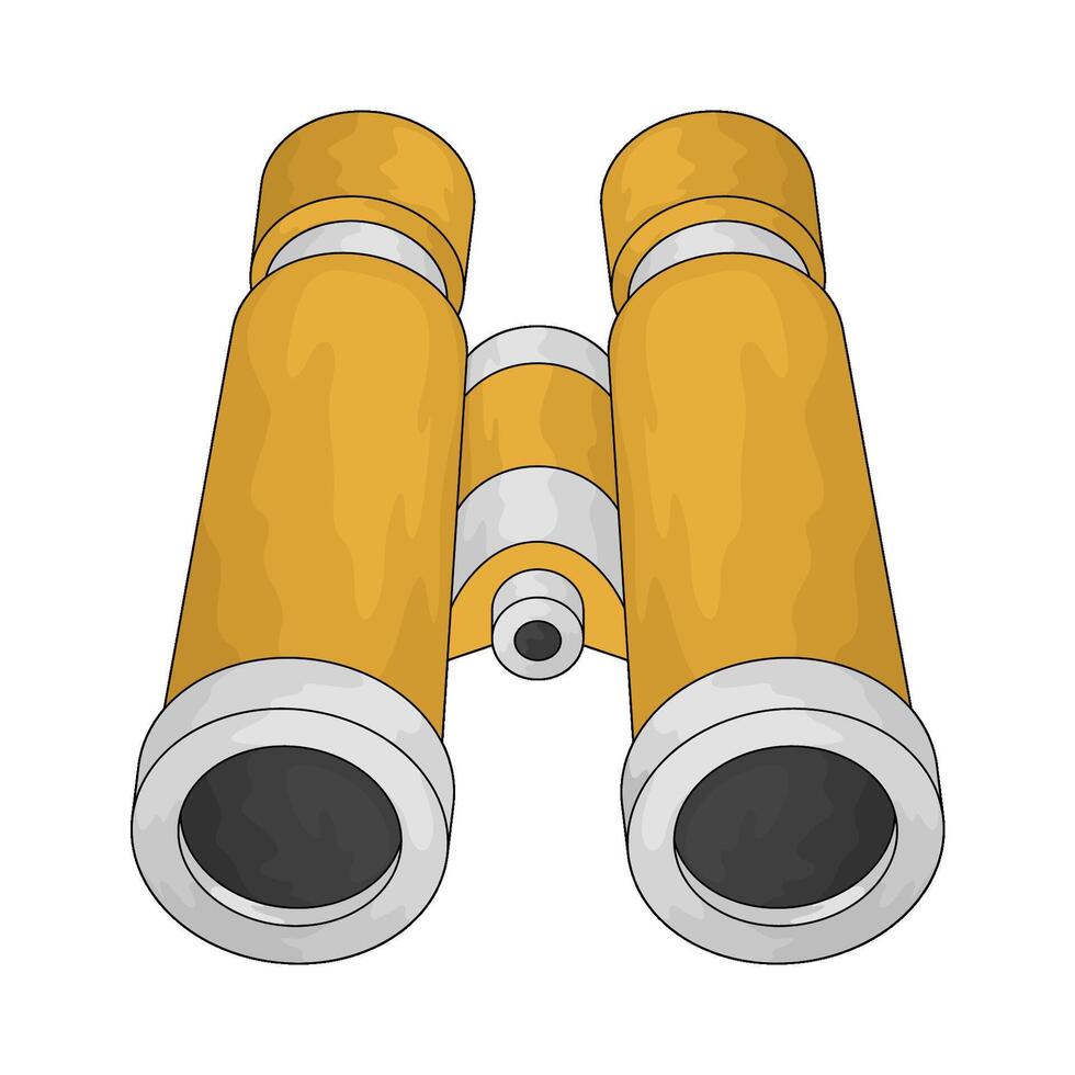 yellow binoculars illustration vector