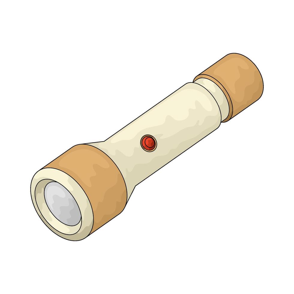 Travel flashlight illustration vector