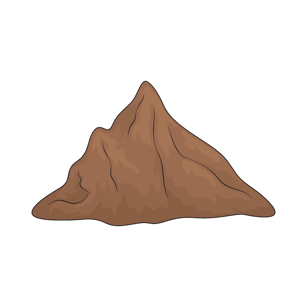 mud mountain illustration vector