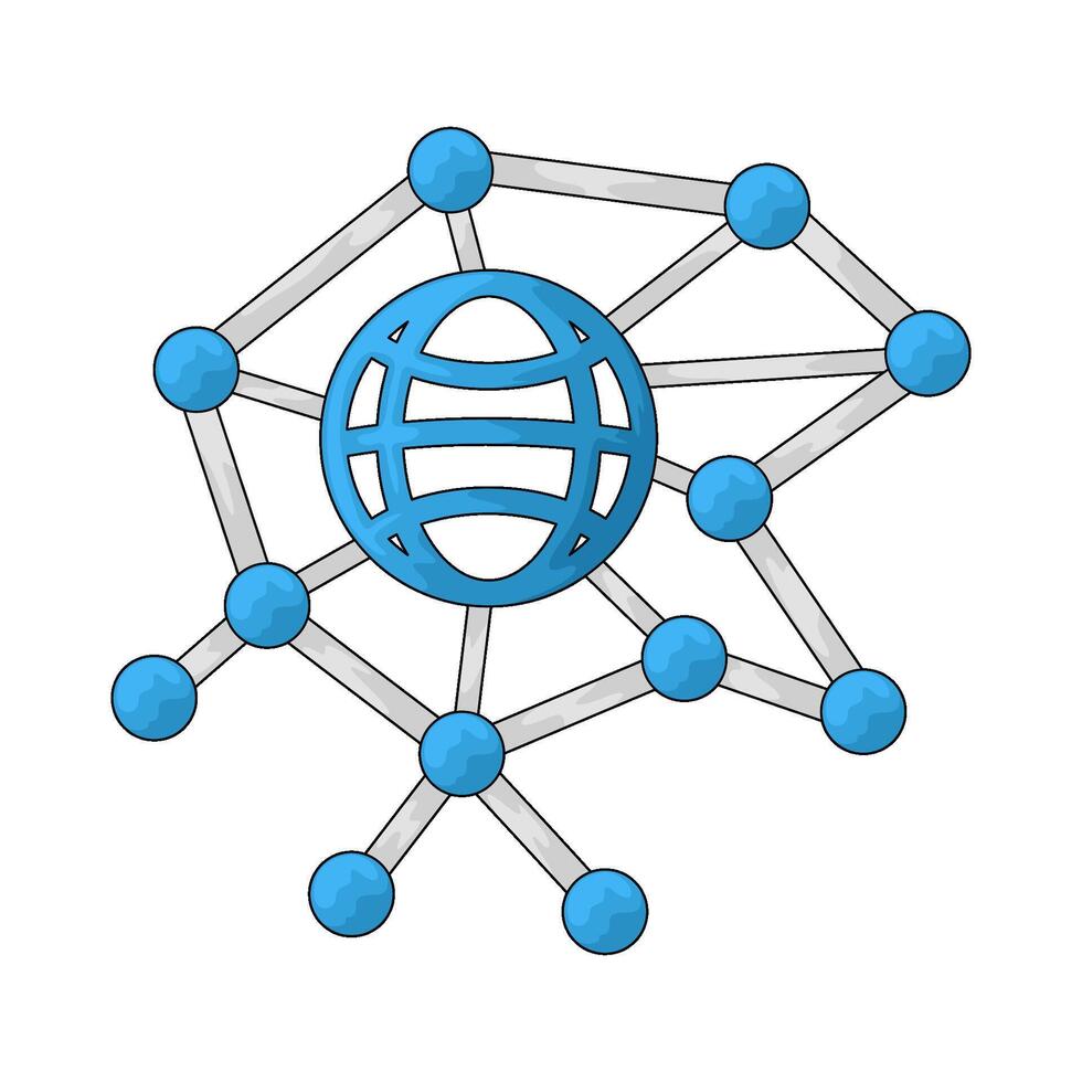 Operation network illustration vector
