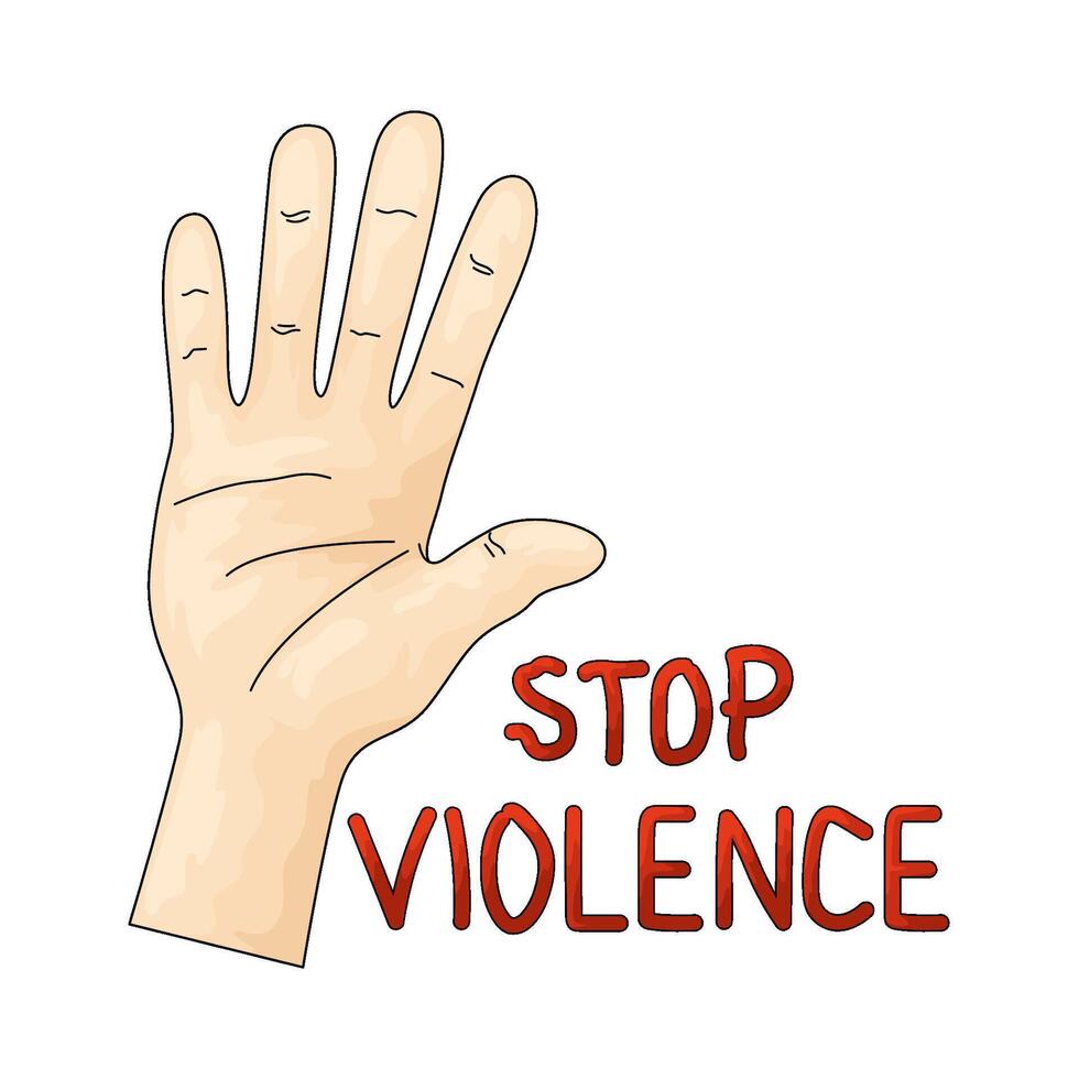 stop violence illustration vector