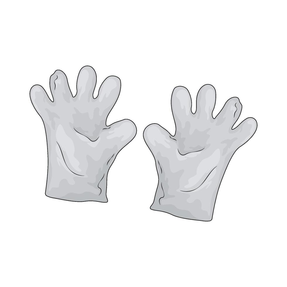 illustration of plastic gloves vector