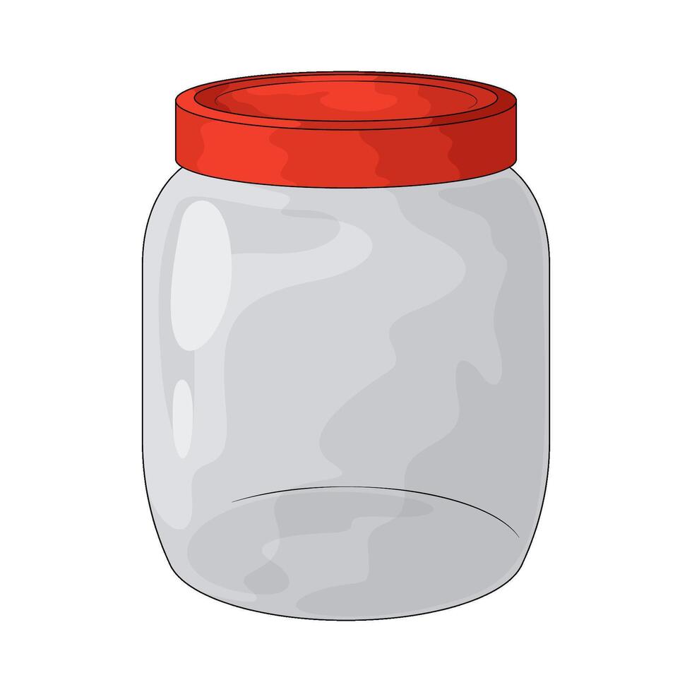 illustration of a plastic jar vector