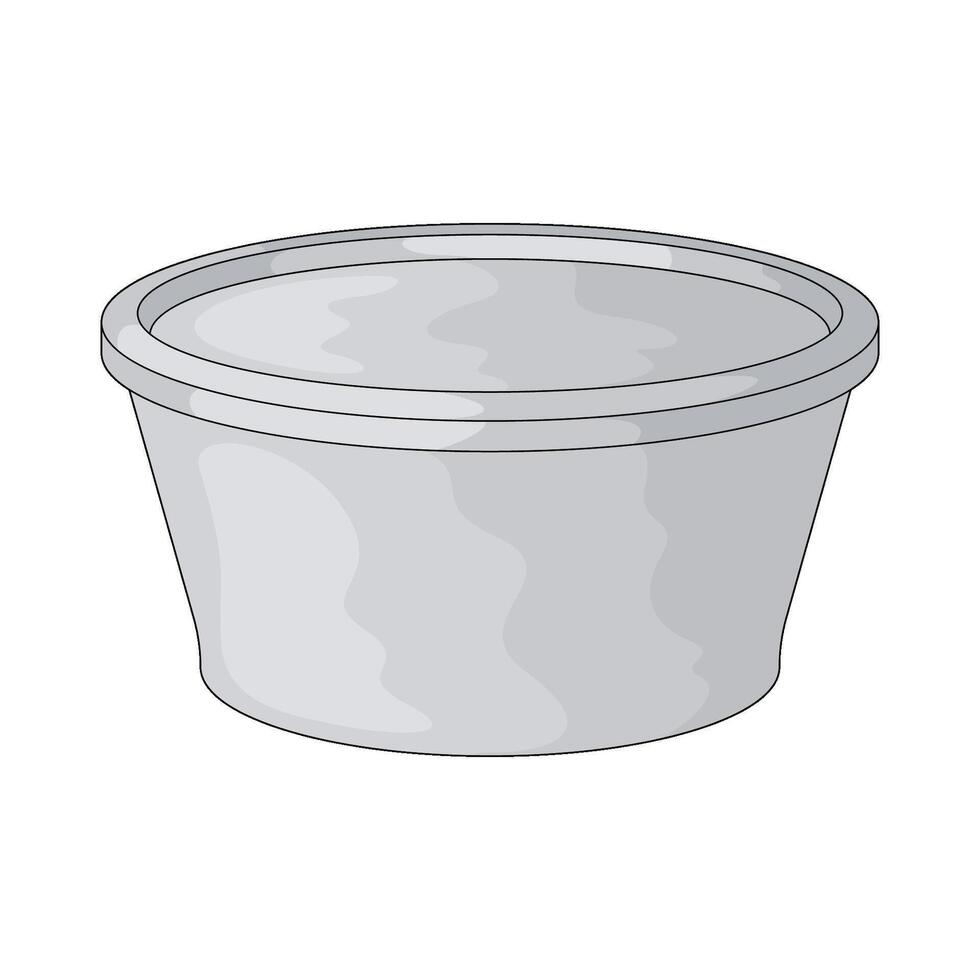 illustration of plastic food bowl vector