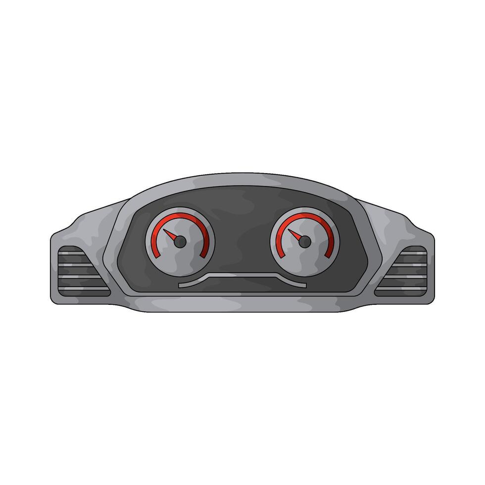 Car dashboard illustration vector