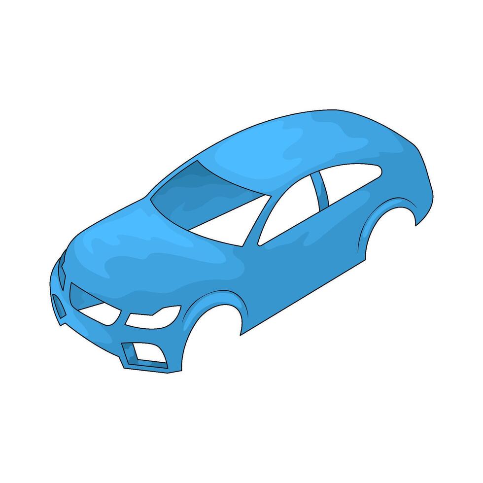 Car frame illustration vector