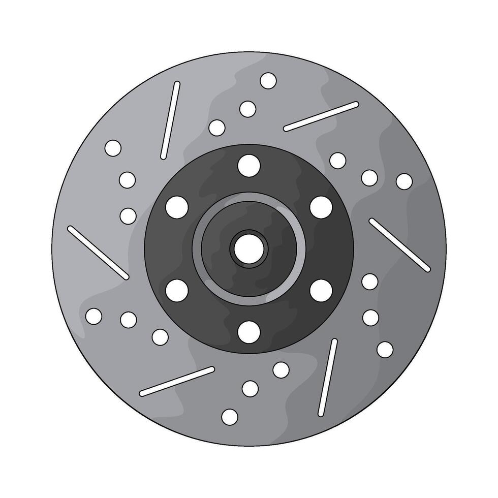 Car brake disc vector