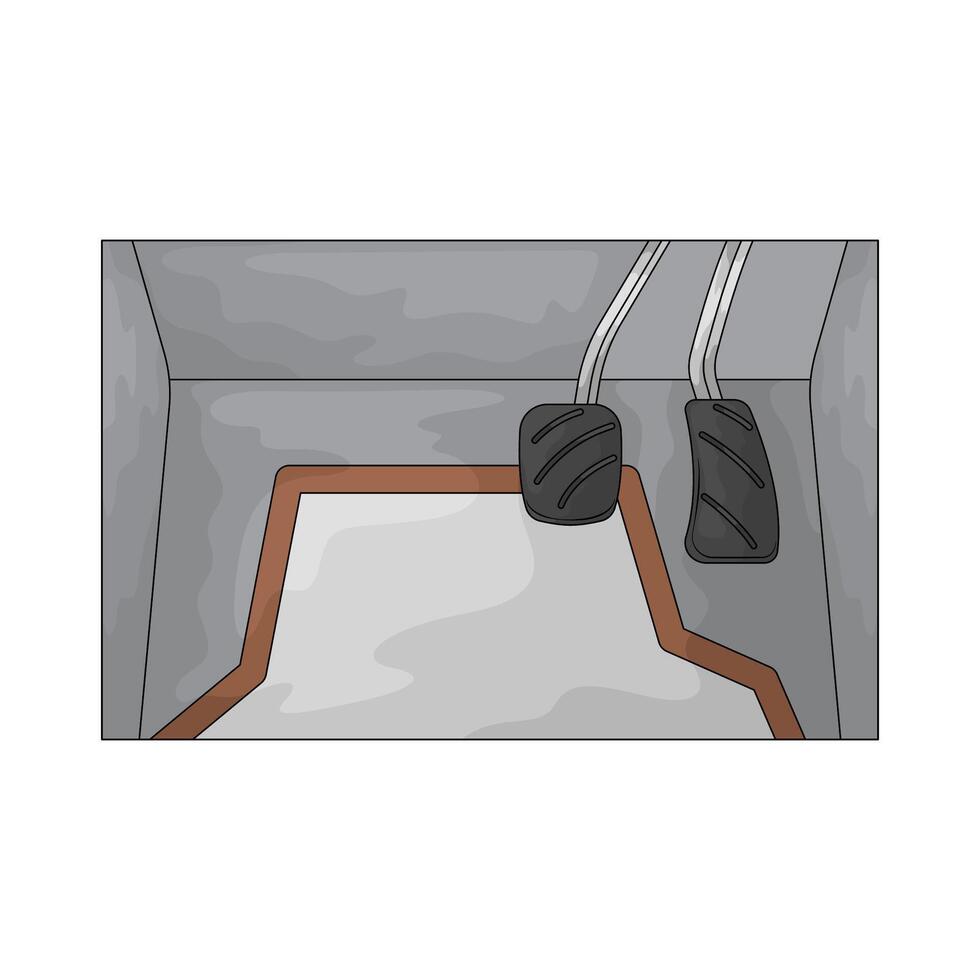 Car pedal parts vector