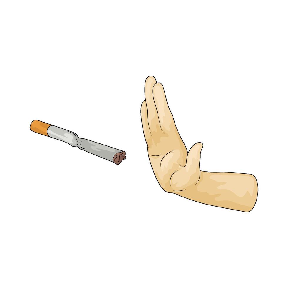 refuse cigarettes illustration vector