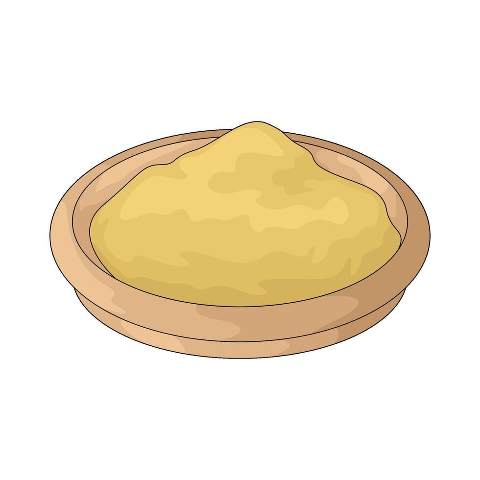 corn flour bowl vector