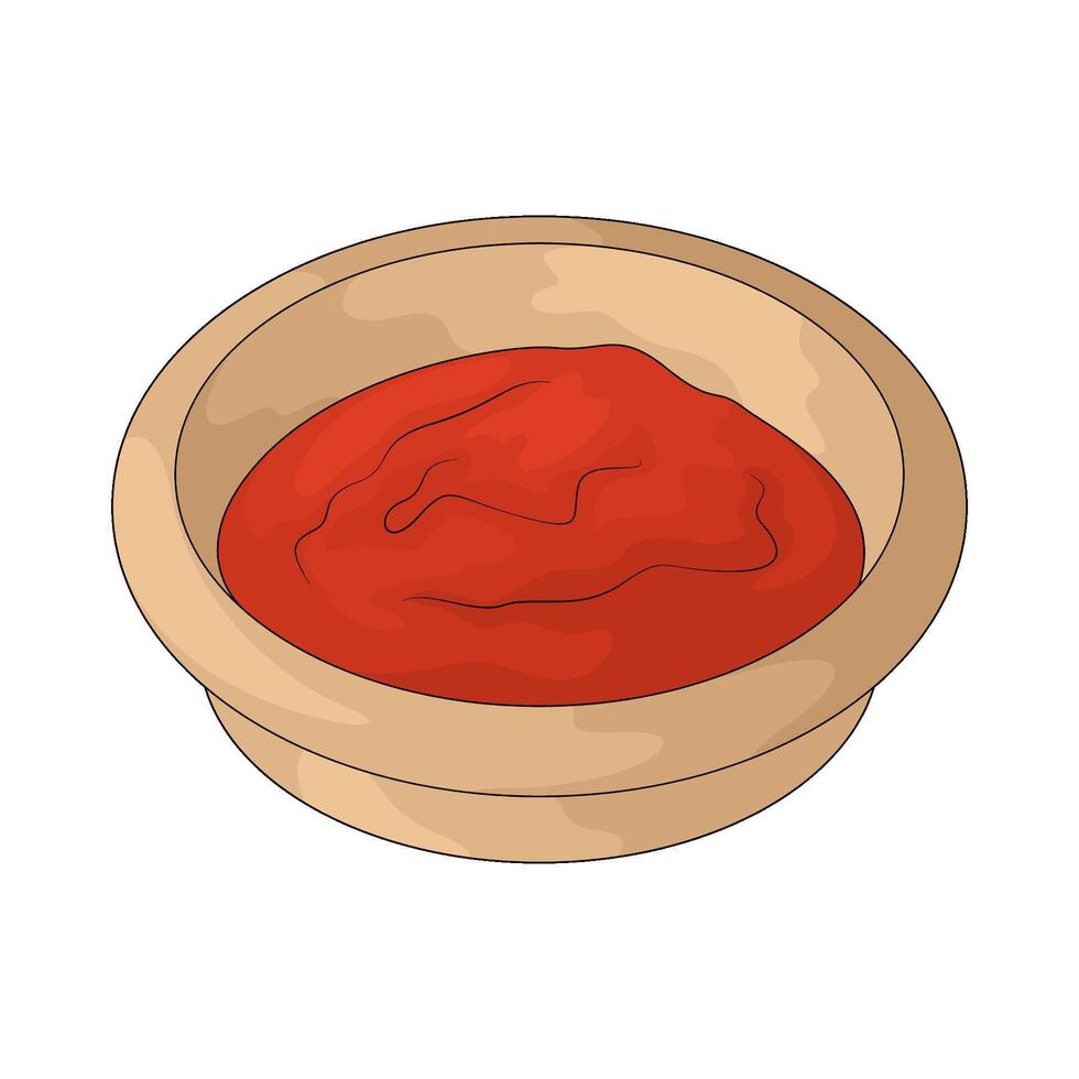 tomato sauce bowl vector