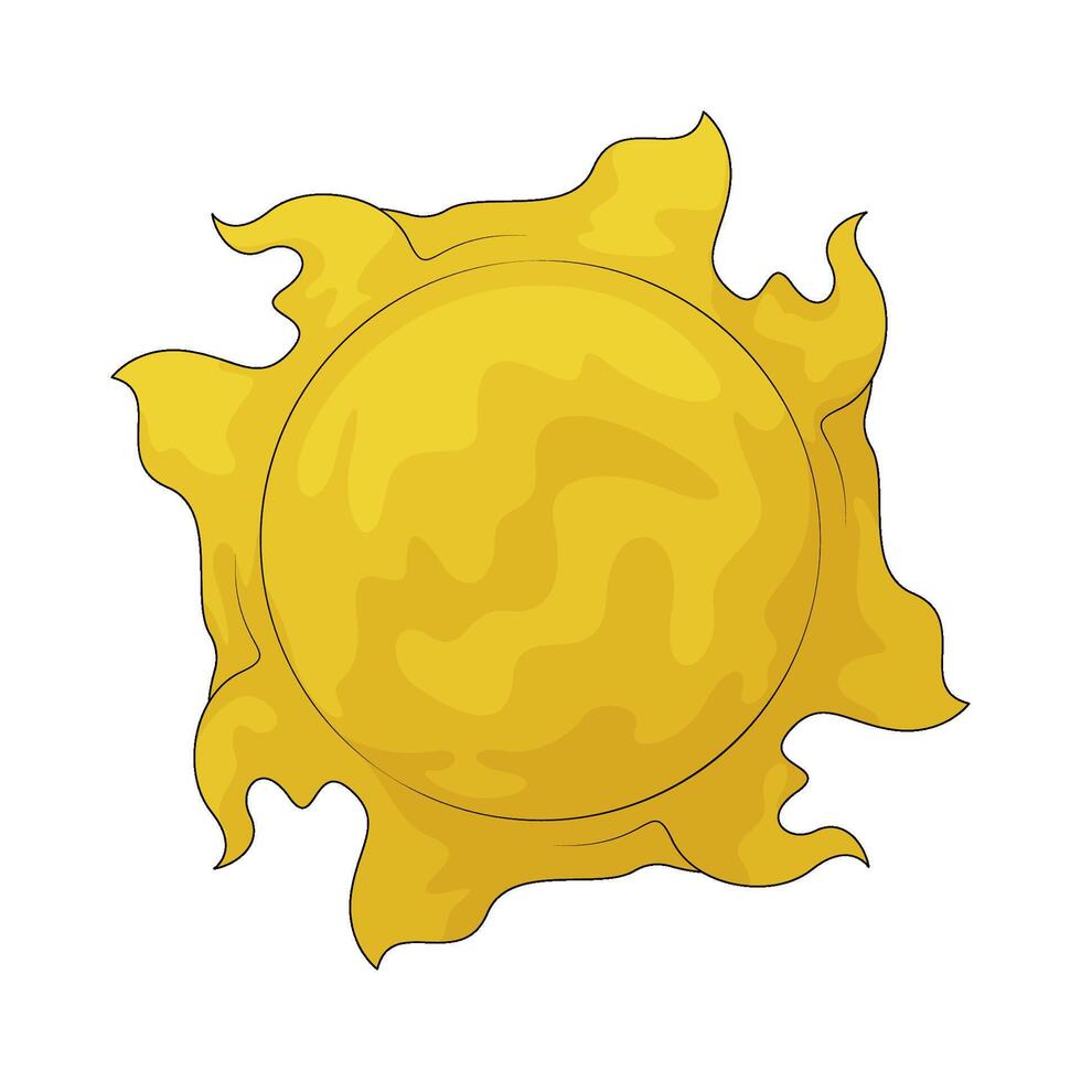 yellow sun illustration vector