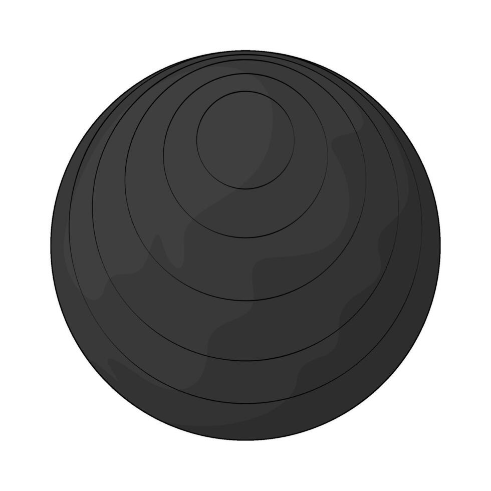 black gym ball vector