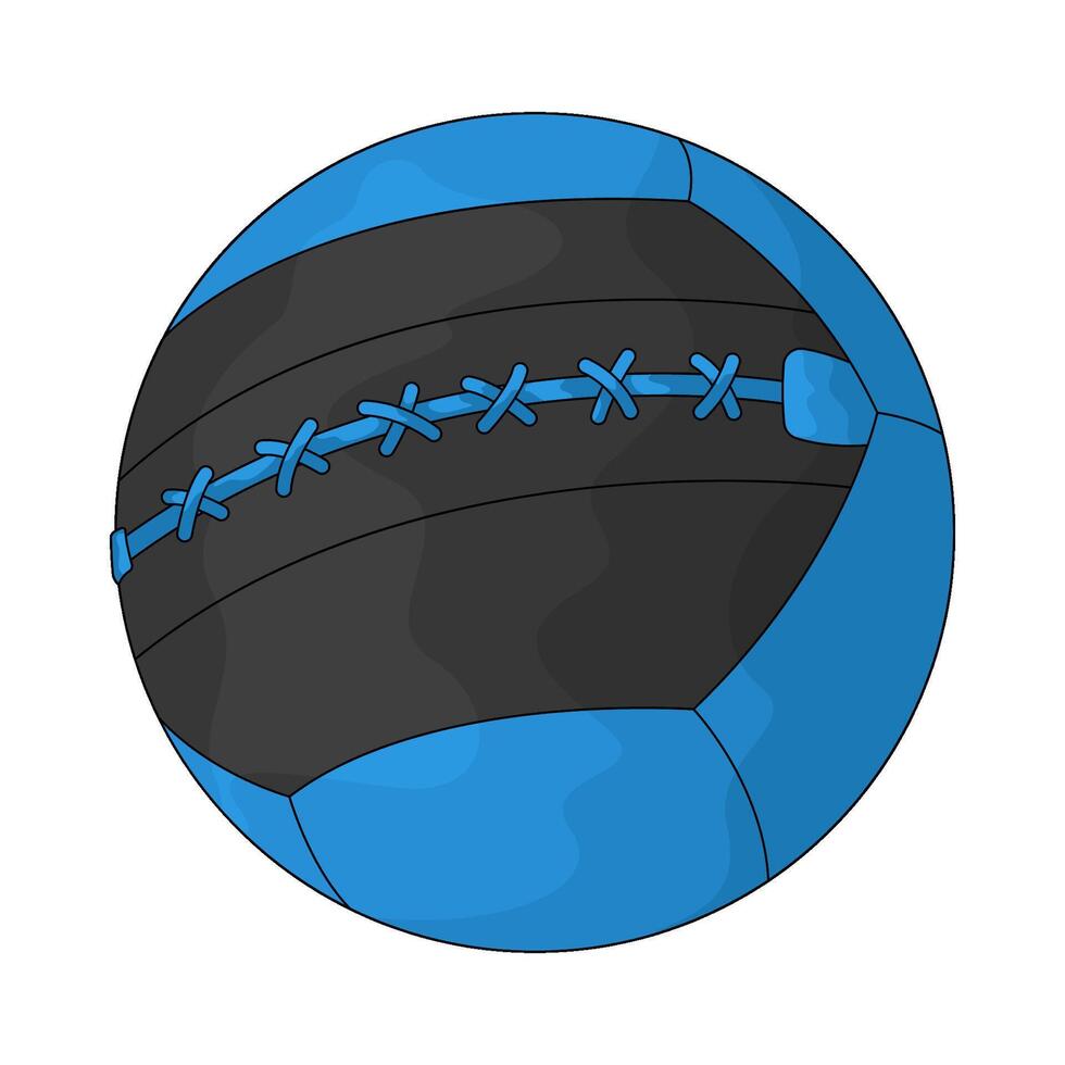 blue gym ball vector