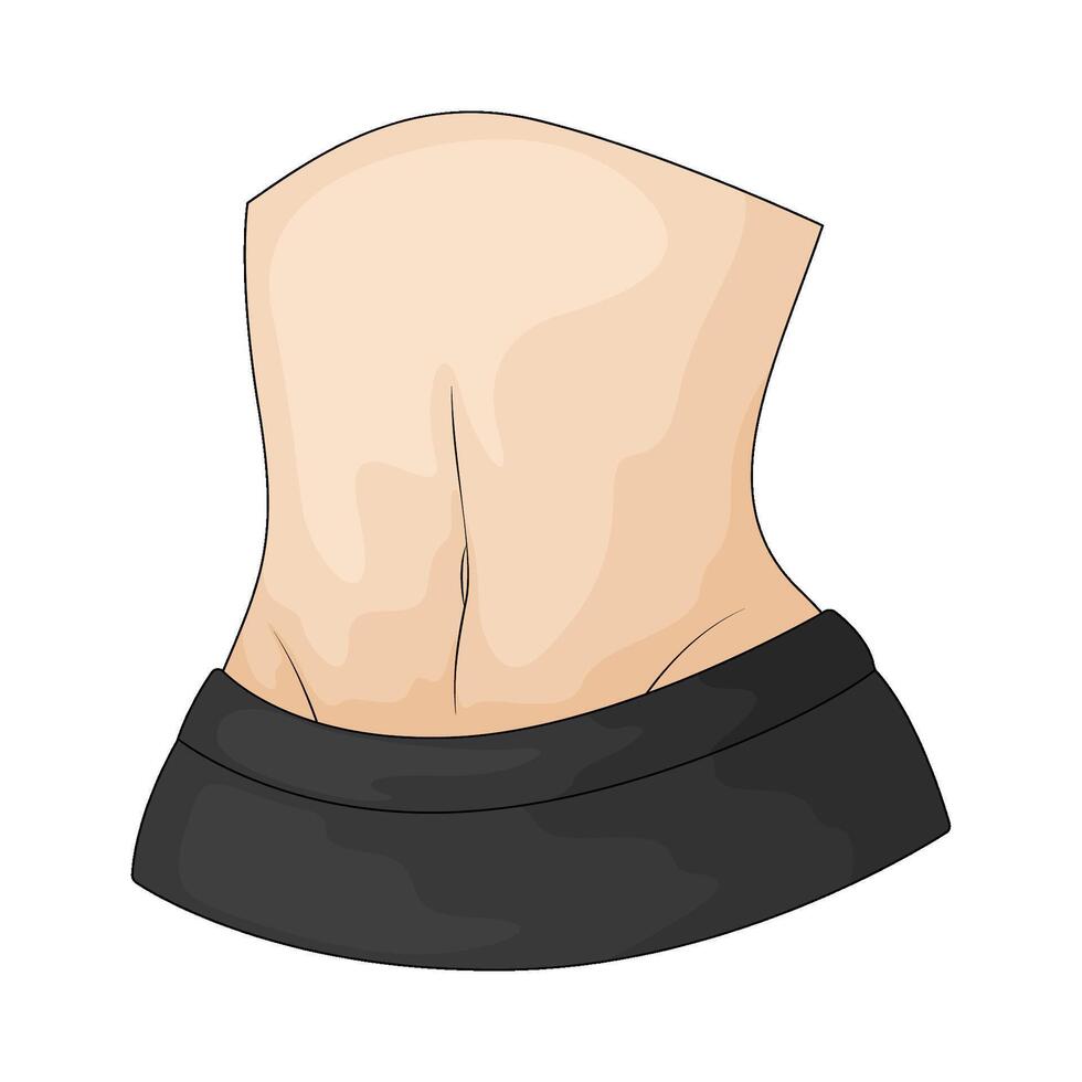illustration of woman's slim waist vector